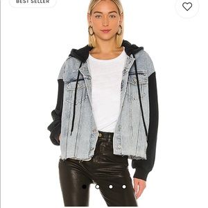 All Saints Milena Denim hooded jacket xs/s